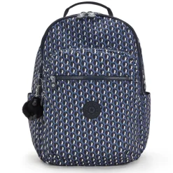 Kipling Seoul Large Printed 15 Laptop Backpack 3D K Blue | Altman Luggage