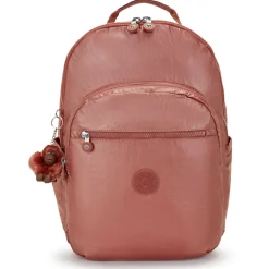 Kipling Seoul Small Copper Metallic Tablet Backpack | Altman Luggage