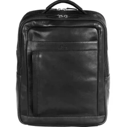 Mancini Leather Backpack for 15.6" Laptop / Tablet, 12" x 5.25" x 15",