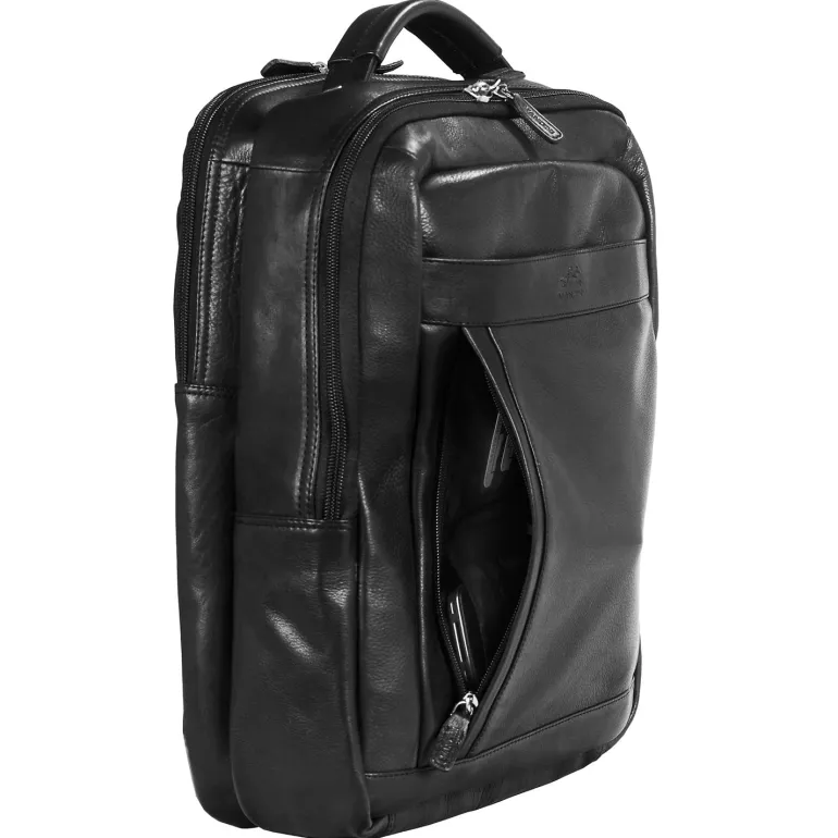 Mancini Leather Backpack for 15.6" Laptop / Tablet, 12" x 5.25" x 15",