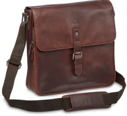 Mancini Leather Crossover Bag for 12" Laptop / Tablet with RFID Secure