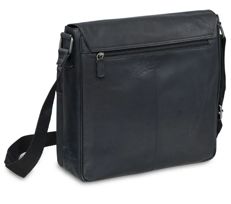 Mancini Leather Crossover Bag for 12" Laptop / Tablet with RFID Secure