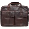 Mancini Leather Double Compartment Briefcase for 15.6" Laptop with RFI