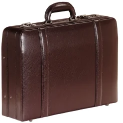 Mancini Leather Expandable Attache Case Burgundy | Altman Luggage