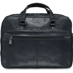 Mancini Leather Expandable Double Compartment Briefcase for 15.6'' Lap