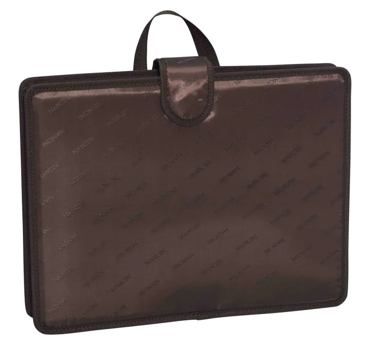 Mancini Leather Vanizia Deluxe Wheeled Catalog Case Brown