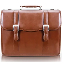McKlein USA Flournoy 15" Leather Double Compartment Laptop Briefcase