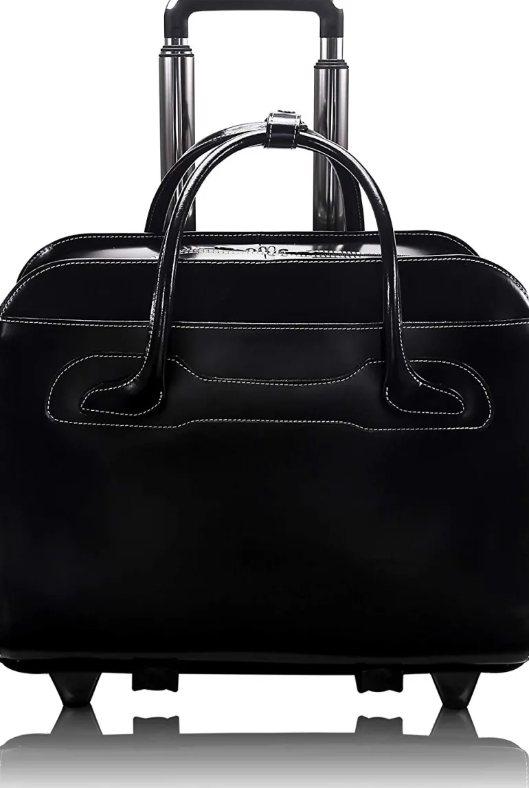 McKlein USA Willowbrook 15.6" Ladies' Leather Wheeled Laptop Briefcase