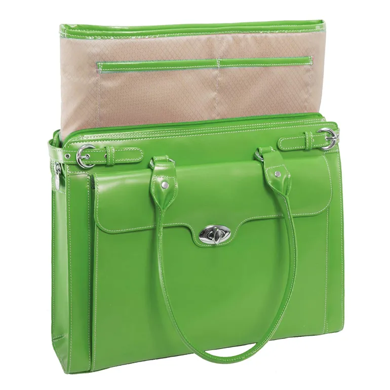 McKlein Winnetka 15.4" Leather Ladies' Laptop Briefcase w/Removable Sl