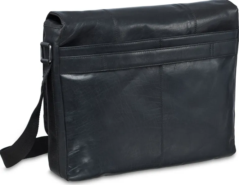 Messenger bag for 15'' Laptop / Tablet, 16.25" x 3.25" x 12", Black