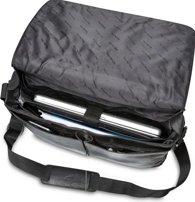 Messenger bag for 15'' Laptop / Tablet, 16.25" x 3.25" x 12", Black