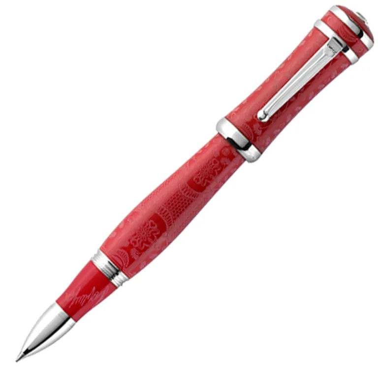 Montegrappa Sophia Loren Rollerball, Red & Silver - Model: ISICLRSR
