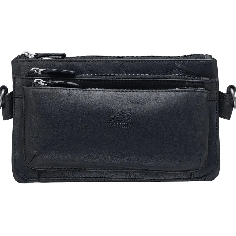 Multi Function Waist Bag, 9.5" x 2" x 5.5", Black