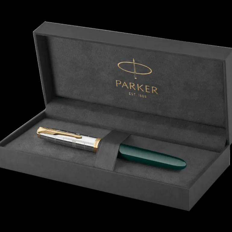 Parker 51 Premium Forest Limited Edition Green Gold Trim Fountain Pen
