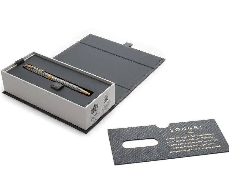 Parker Sonnet Prestige Cisele Sterling Silver GT Ballpoint Pen Sale