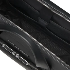 Porsche Design Roadster Leather Briefbag S Black | Altman Luggage