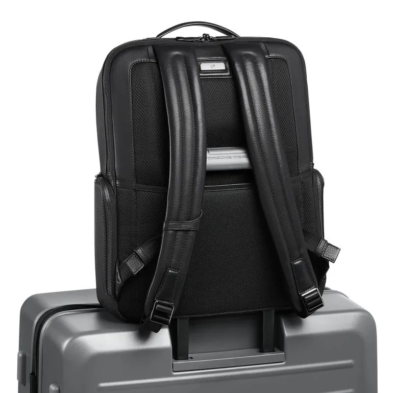 Porsche Design Roadster Leather Backpack Large Black | Altman Luggage