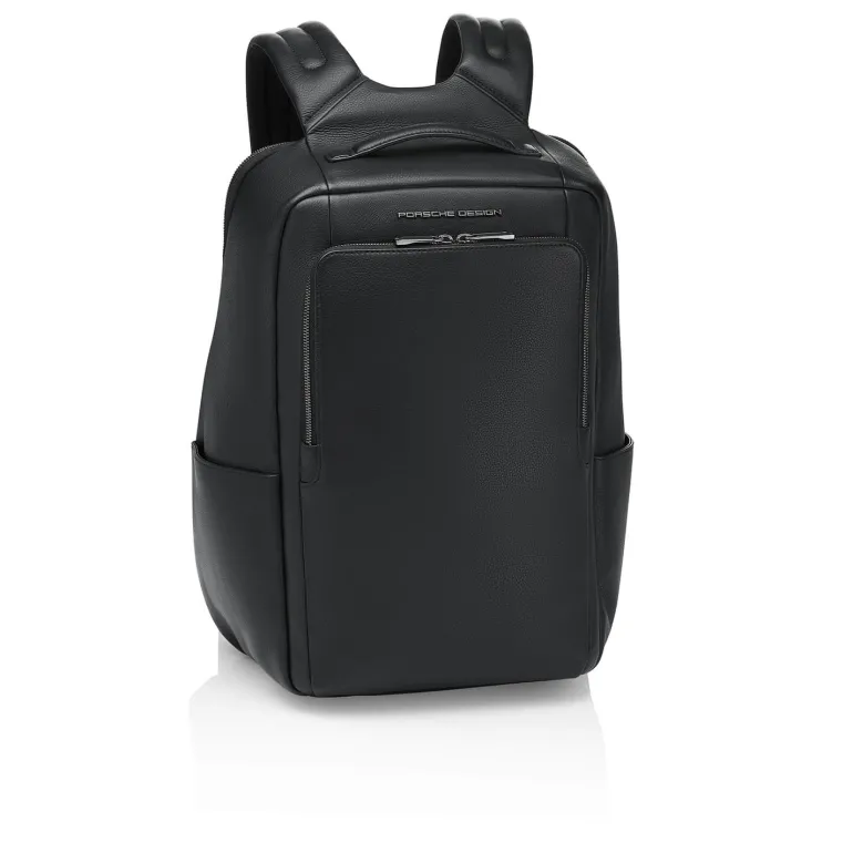 Porsche Design Roadster Leather Backpack Medium Black | Altman Luggage