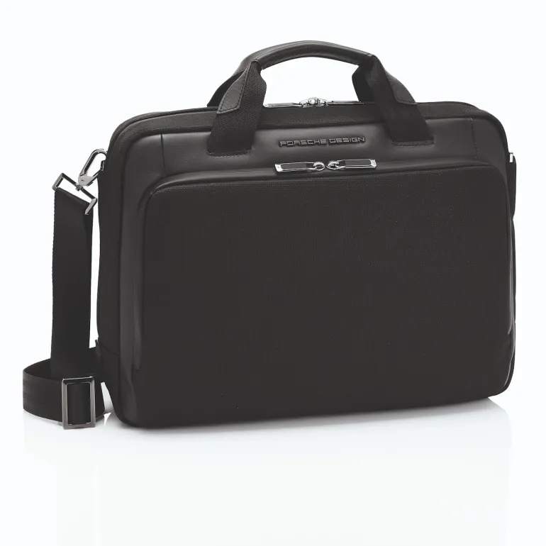 Porsche Design Roadster Nylon Briefcase M Black | Altman Luggage