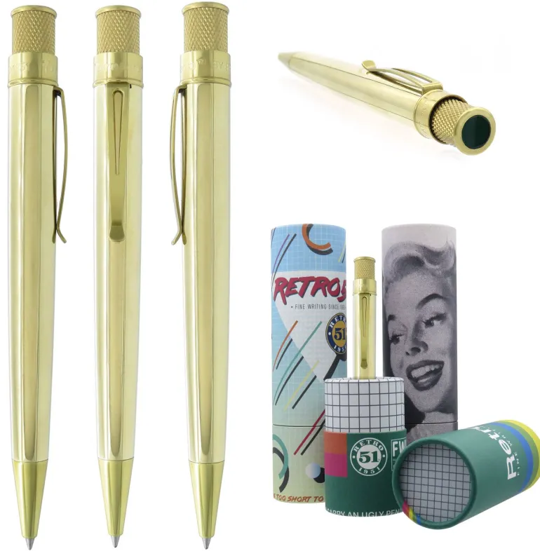 Retro 51 Tornado Vintage Metalsmith Raw Brass Pen | Altman Luggage