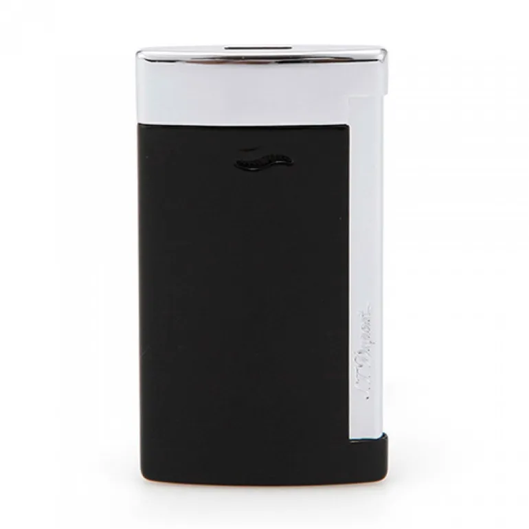 S. T. Dupont SLIM 7 Black And Chrome Finish Lighter | Altman Luggage