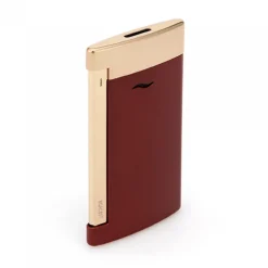S. T. Dupont SLIM 7 Red with Golden Finish Lighter | Altman Luggage