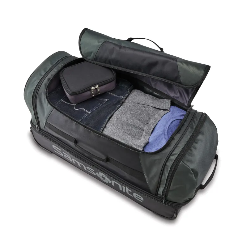 Samsonite Andante 2 32 Drop Bottom Wheeled Duffle River Rock Black