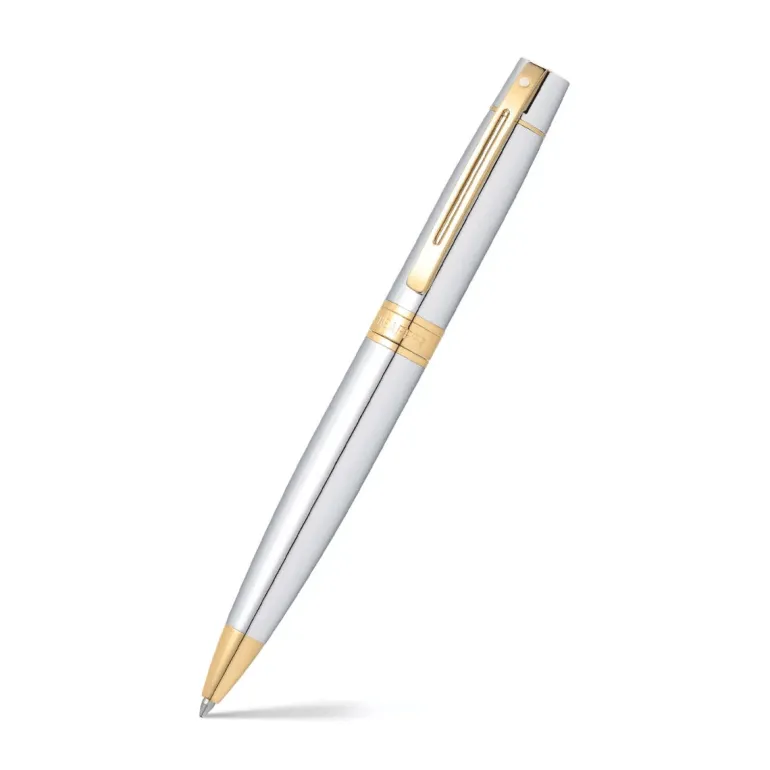 Sheaffer 300 Chrome with Gold Trims Ballpoint Pen | Altman Luggage