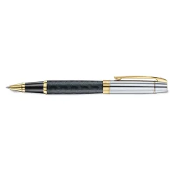 Sheaffer 300 ENGRAVED MATT BLACK BARREL AND SHINY CHROME GOLD TRIM RB