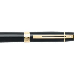 Sheaffer 300 Glossy Black with Gold Trims Rollerball Pen