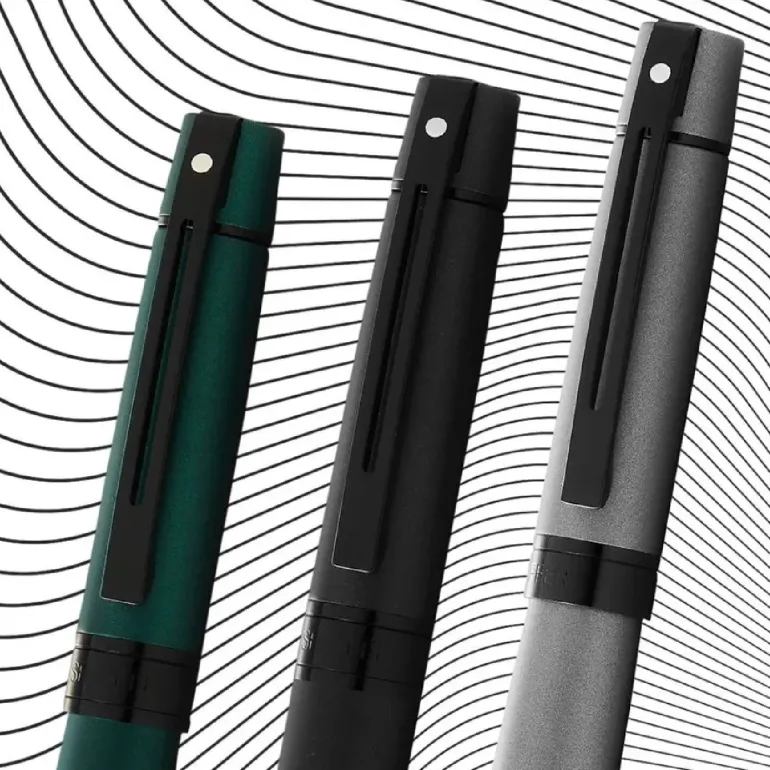 Sheaffer 300 Matte Gray Rollerball Pen With Black Trims | Altman Luggage