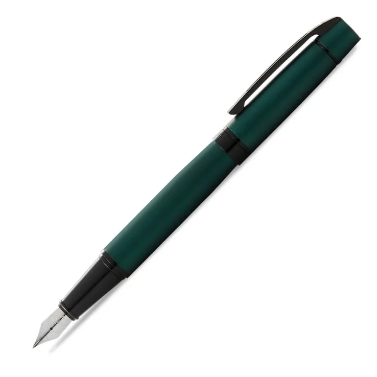 Sheaffer 300 Matte Green Fountain Pen With Black Trims