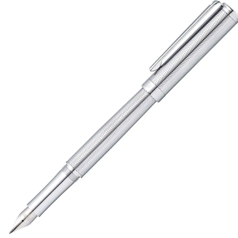 Sheaffer Intensity Engraved Chrome Fountain Pen | Altman Luggage
