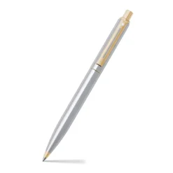 Sheaffer Sentinel 325 Brushed Chrome Ballpoint pen with Gold Tone Trim