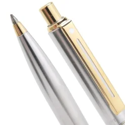 Sheaffer Sentinel 325 Brushed Chrome Ballpoint pen with Gold Tone Trim