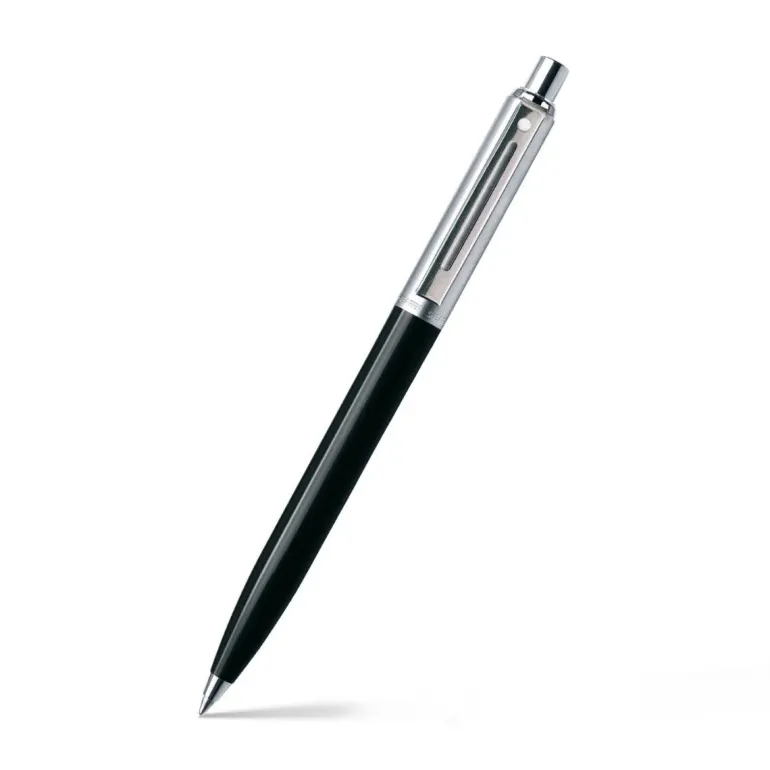 Sheaffer Sentinel Black and Chrome Ballpoint Pen With Chrome Trims