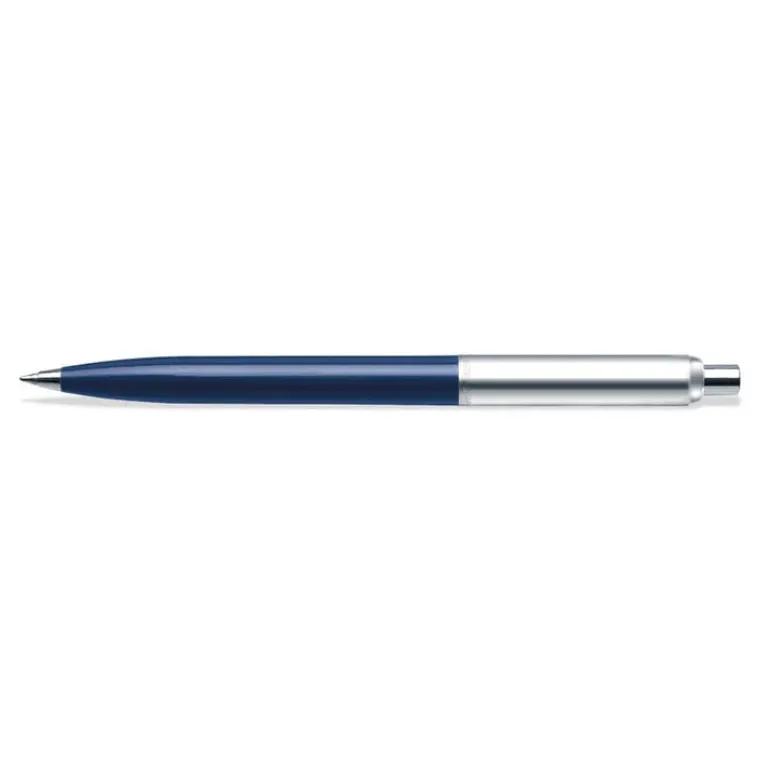 Sheaffer Sentinel Blue and Chrome Ballpoint Pen With Chrome Trims