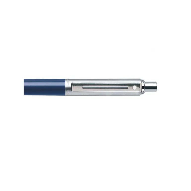 Sheaffer Sentinel Blue and Chrome Ballpoint Pen With Chrome Trims