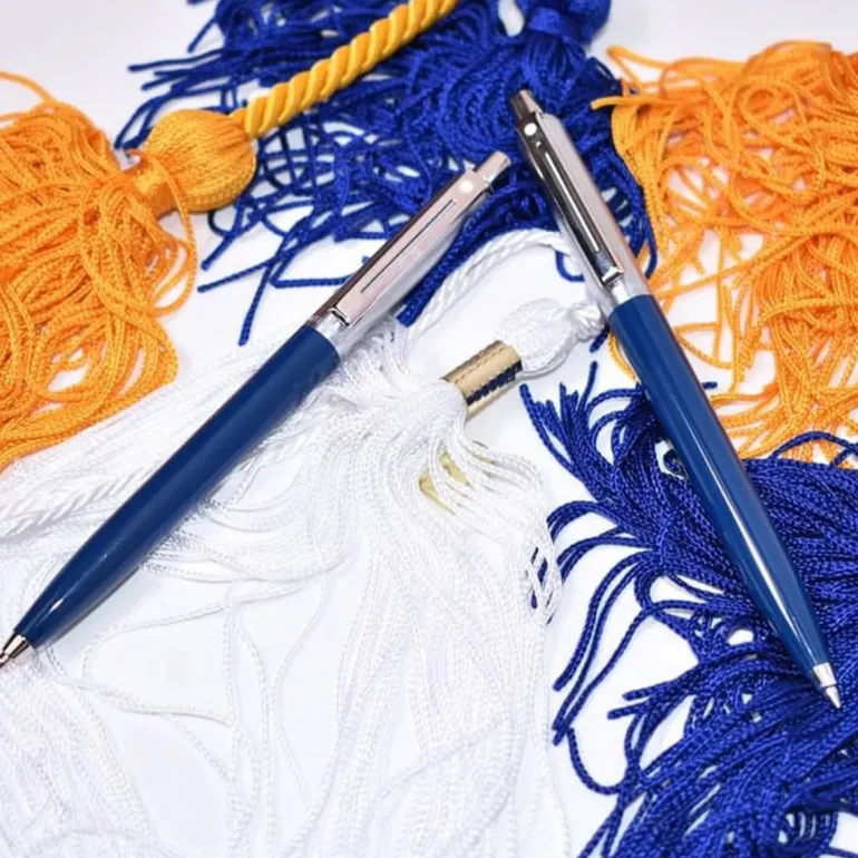 Sheaffer Sentinel Blue and Chrome Ballpoint Pen With Chrome Trims