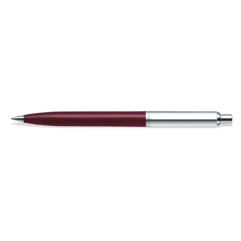 Sheaffer Sentinel Burgundy and Chrome Ballpoint Pen With Chrome Trims