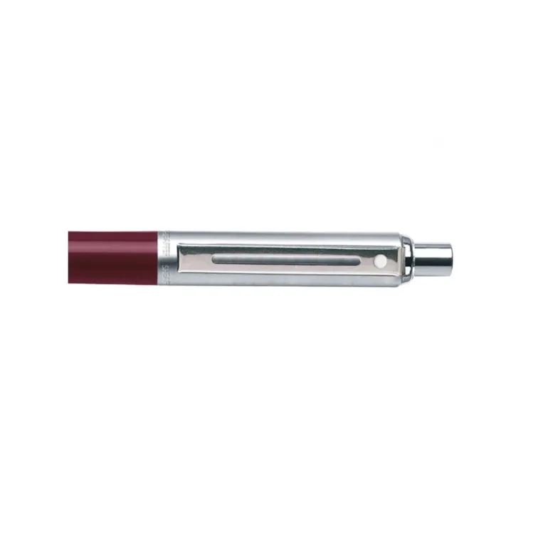 Sheaffer Sentinel Burgundy and Chrome Ballpoint Pen With Chrome Trims