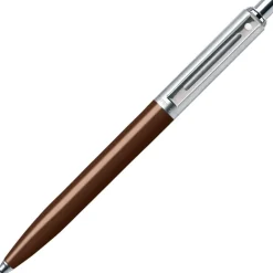 Sheaffer Sentinel Coffee Bean and Chrome Ballpoint Pen With Chrome Trims