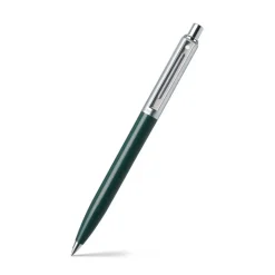 Sheaffer Sentinel Dark Green and Chrome Ballpoint Pen With Chrome Trims