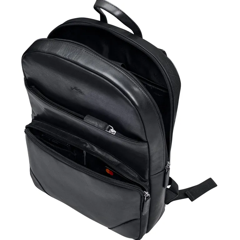 Slim Backpack for 14" Laptop, 12" x 4" x 16.25", Black