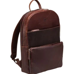 Slim Backpack for 14" Laptop, 12" x 4" x 16.25", Brown