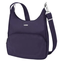Travelon 42457 AntiTheft Classic Essential Messenger Bag Purple Sale