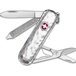 Victorinox Swiss Army Classic Sterling Silver Hammered Pocket Knife