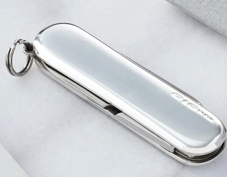 Victorinox Swiss Army Classic Sterling Silver Polished Pocket Knife