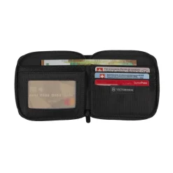 Victorinox Swiss Army Zip Around Wallet Black | Altman Luggage