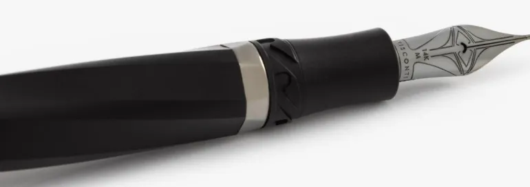 Visconti Divina Matte Black Fountain Pen | Altman Luggage